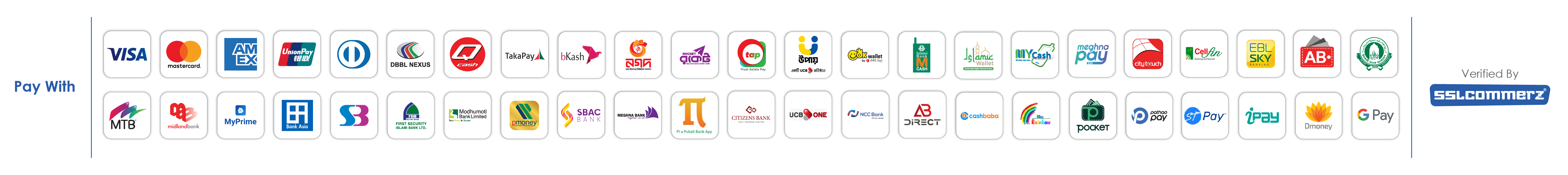 Pay securely with SSLCommerz